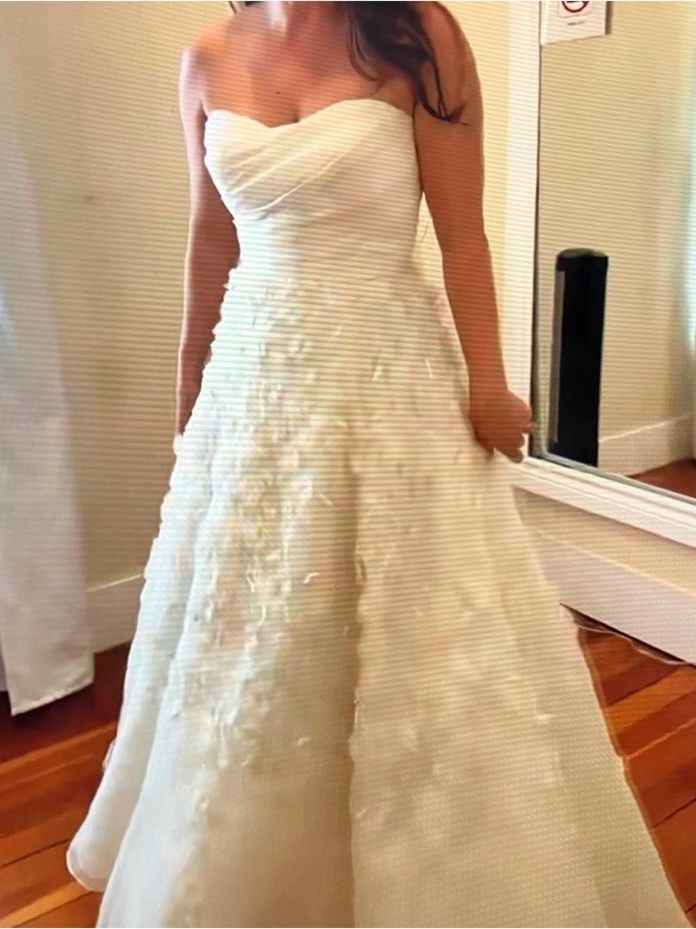 Watters Strapless Ivory A-Line Bridal/Wedding Gown